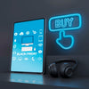 Tablet Mock-Up With Neon Lights Psd