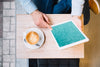 Tablet Mockup And Coffee Psd