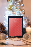 Tablet Mockup With Christmas Concept Psd