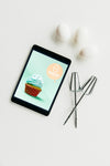 Tablet Mockup With Kitchen Concept Psd