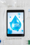 Tablet Mockup With Water Concept Psd