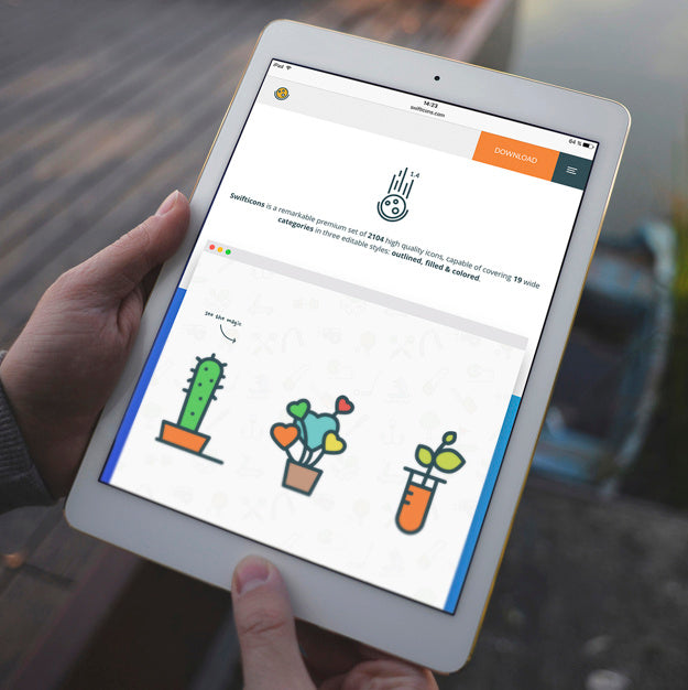 Tablet Screen Mock Up Design Psd