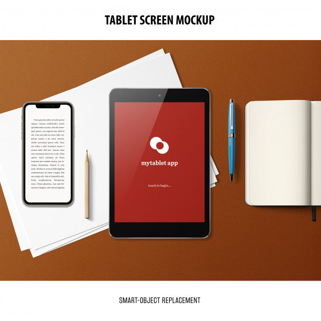 Tablet Screen Mockup Psd