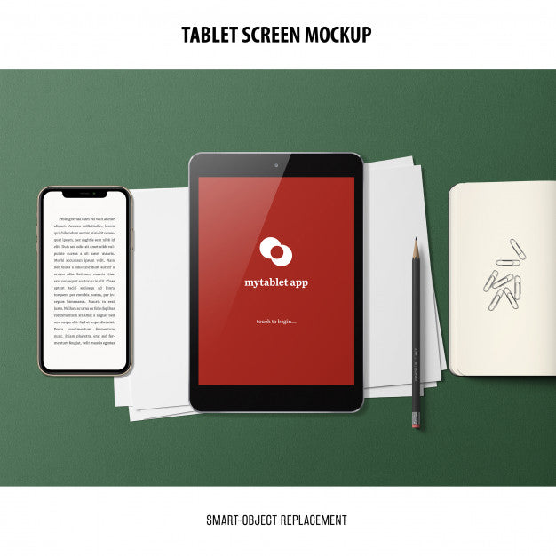 Tablet Screen Mockup Psd