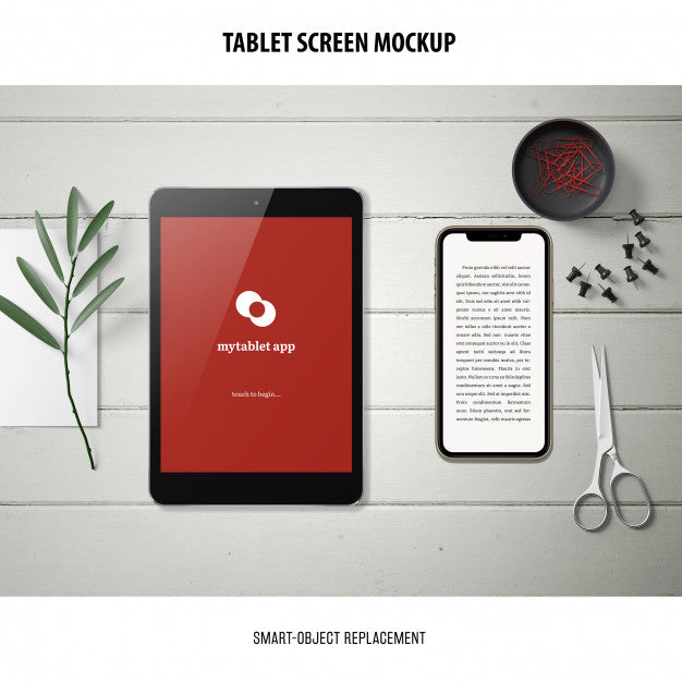Tablet Screen Mockup Psd