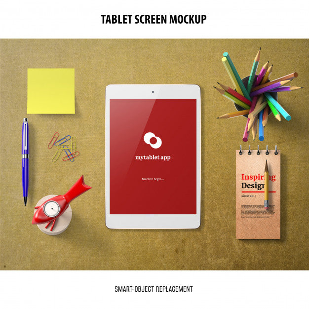 Tablet Screen Mockup Psd