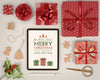 Tablet With Christmas Message On Psd