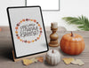 Tablet With Elegant Design For Restaurant Arrangeemnts For Thanksgiving Day Psd