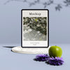 Tablet With Flowers And Apple Psd