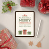 Tablet With Merry Christmas Message Psd