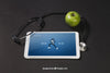 Tablet With Sports App, Apple And Stethoscope Psd