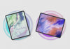 Tablets Devices On Glass Circle Support Psd