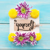 Tag Mockup With Floral Decoration Psd