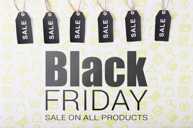 Tags For Black Friday Sales Campaign Psd
