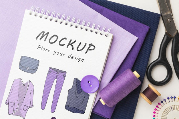 Tailoring Elements Assortment With Mock-Up Psd