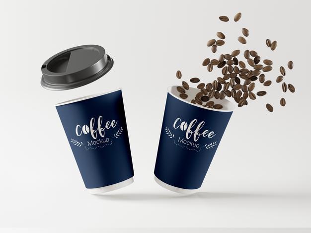 Take Away Coffee Cups Mockup Psd