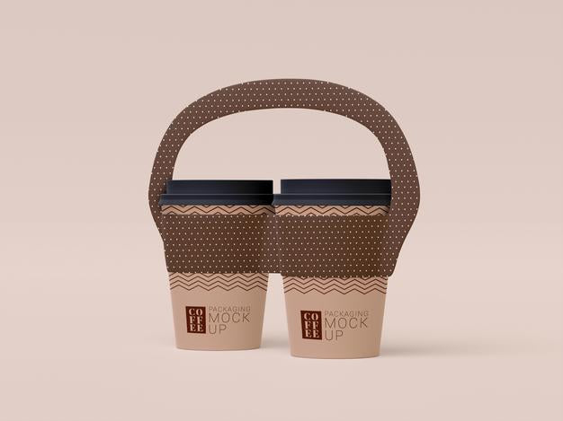 Take Away Disposable Coffee Cup Mockup Psd