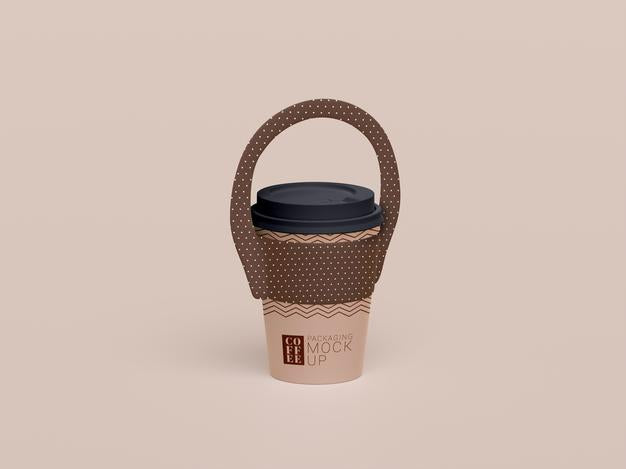 Take Away Disposable Coffee Cup Mockup Psd