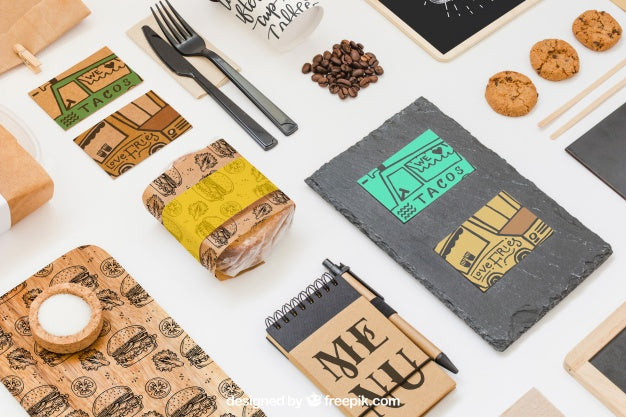 Take Away Food Composition Psd