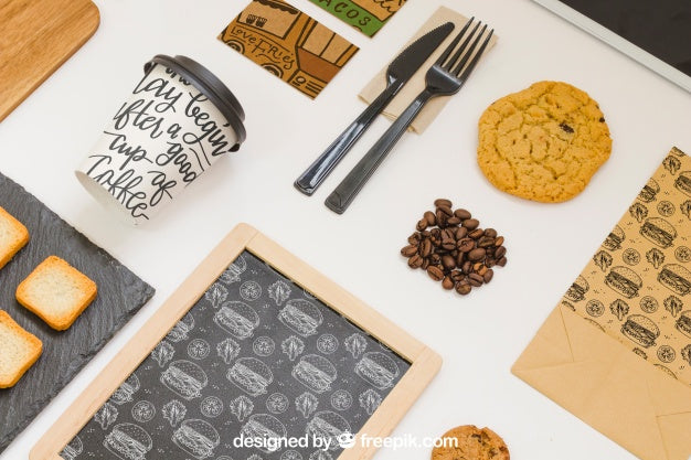 Take Away Food Composition Psd