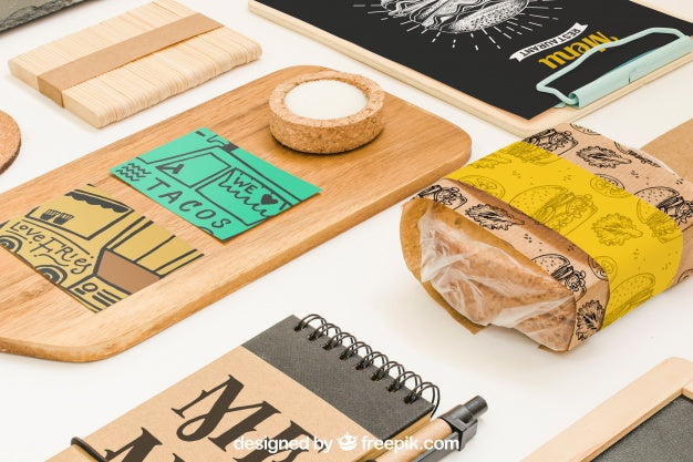 Take Away Food Composition Psd