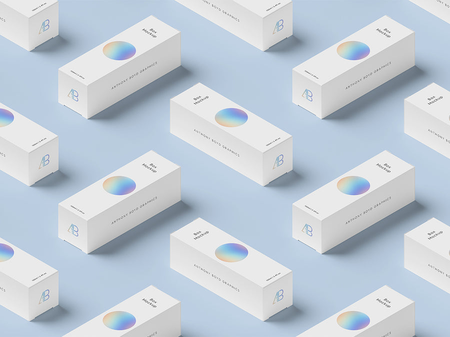 Tall Box Grid Mockup