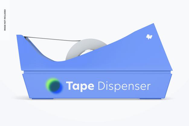 Tape Dispenser Mockup, Front View Psd
