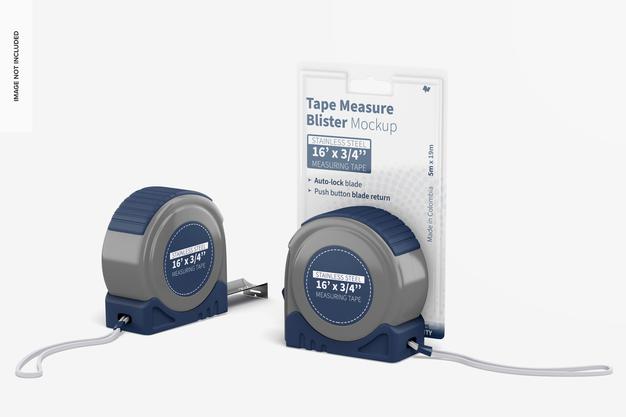 Tape Measure Blister Mockup Psd