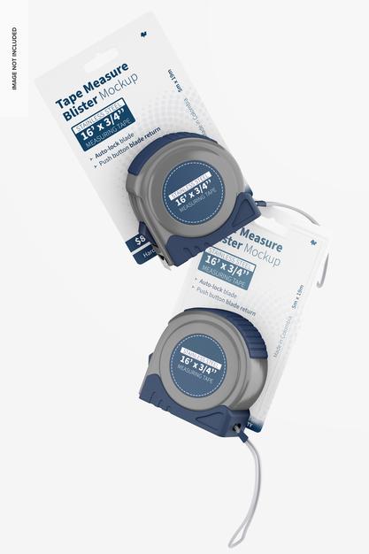 Tape Measure Blisters Mockup Psd
