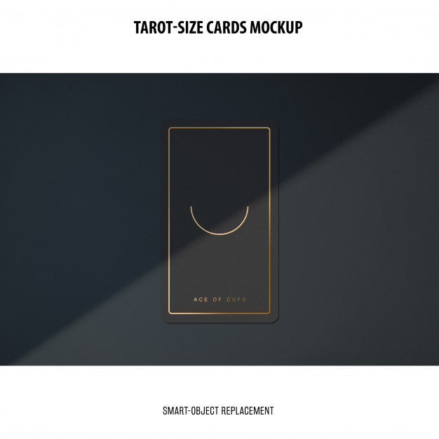 Tarot Card With Foil Stamping Mockup Psd