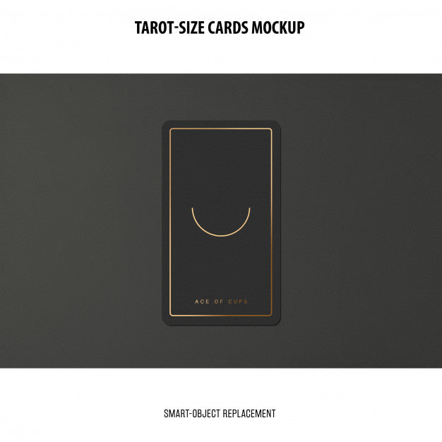 Tarot Card With Foil Stamping Mockup Psd