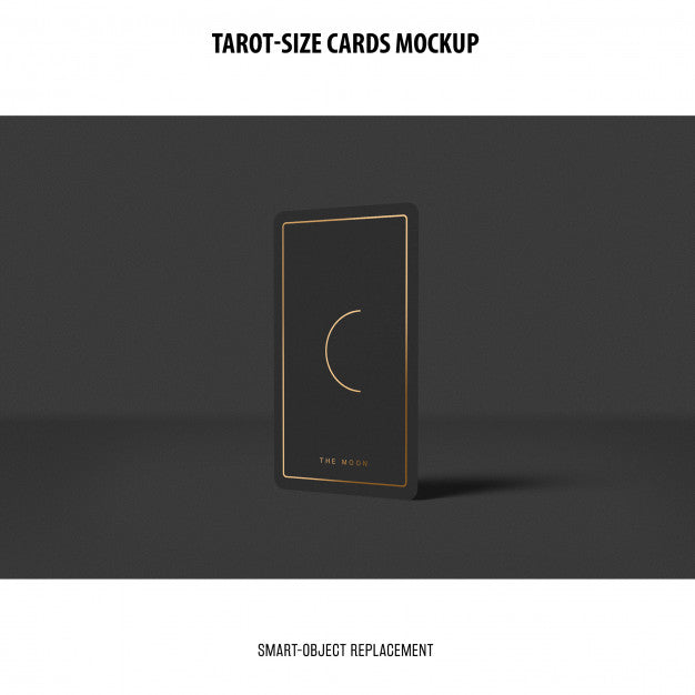 Tarot Card With Foil Stamping Mockup Psd