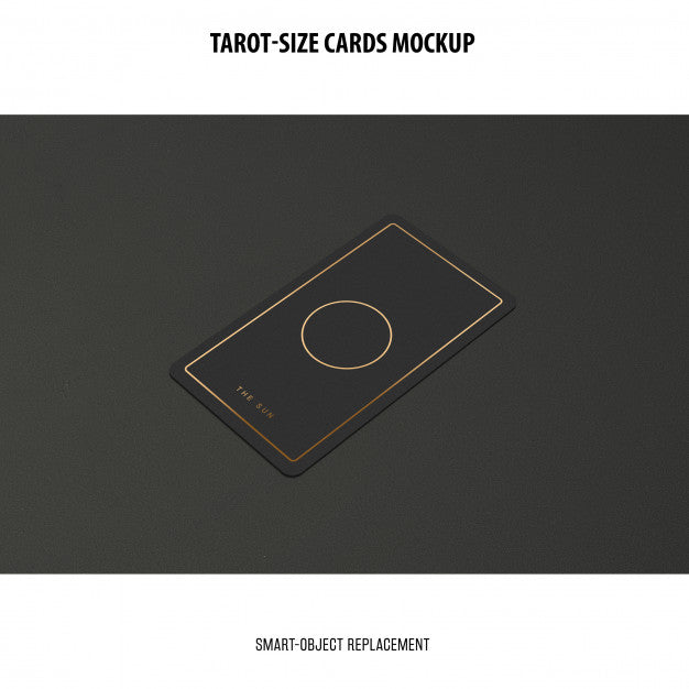 Tarot Card With Foil Stamping Mockup Psd