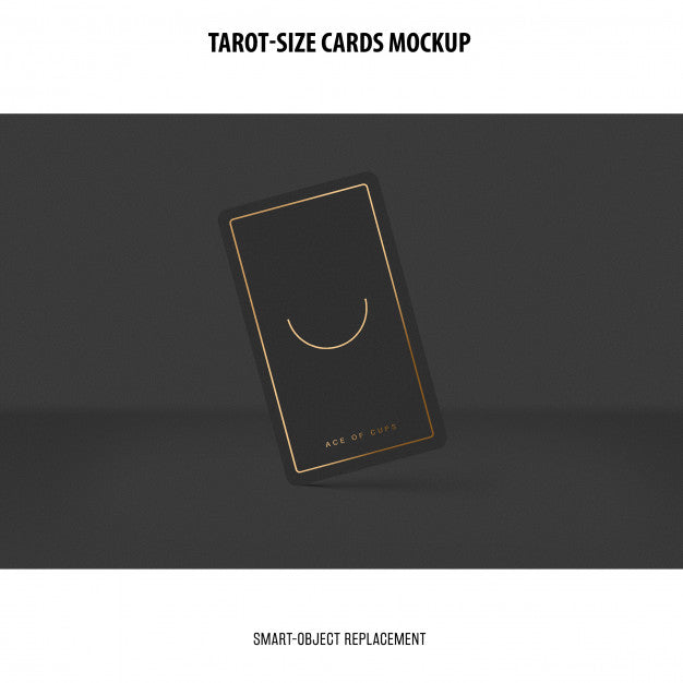 Tarot Card With Foil Stamping Mockup Psd