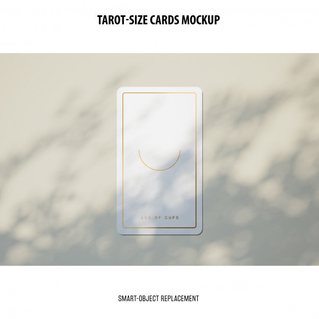 Tarot Card With Foil Stamping Mockup Psd