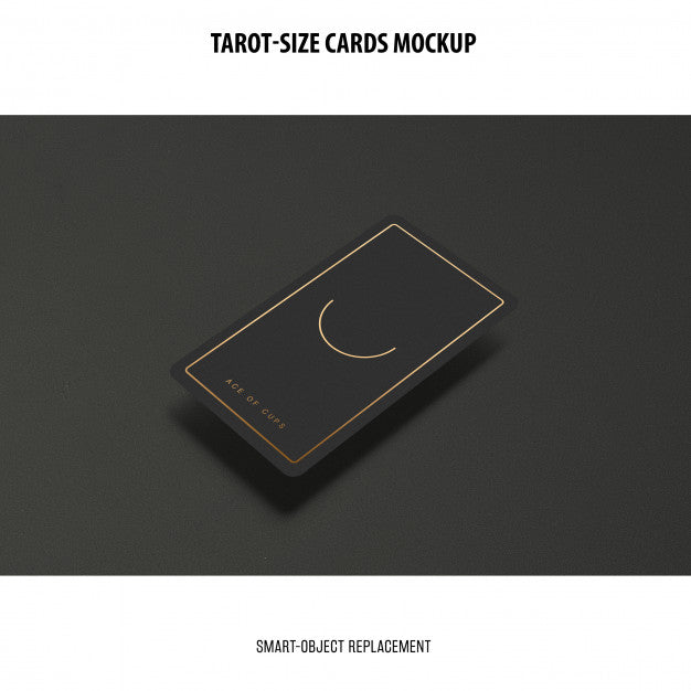Tarot Card With Foil Stamping Mockup Psd