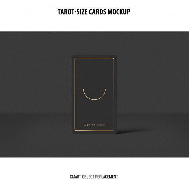Tarot Card With Foil Stamping Mockup Psd