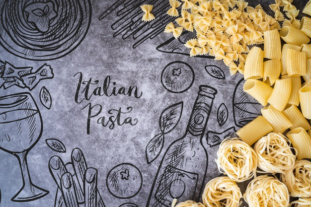 Tasty Italian Pasta With Mock-Up Psd