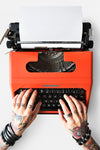 Tattoo Typewriter Machine Letter Journalism Concept Psd