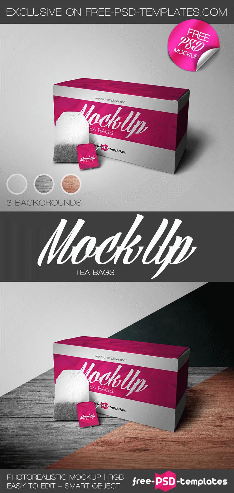 Tea Bags Mock-Up In Psd