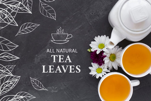 Tea Pot And Cups With Mock-Up Psd