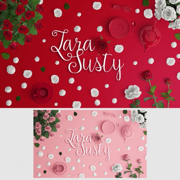 Tea Time Editable Escene Psd