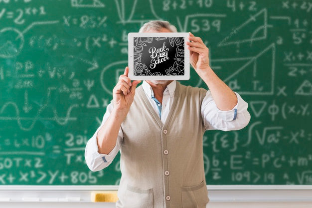 Teacher Holding Back To School Frame Psd