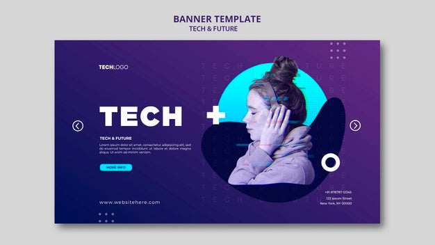 Tech & Future Banner Template Concept Template Psd
