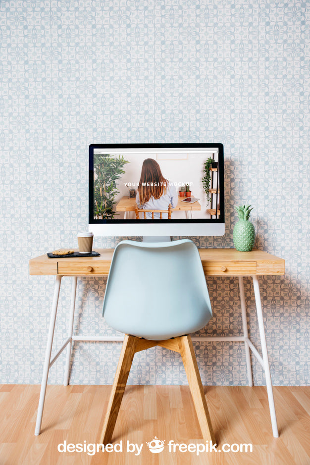 Technology And Workspace Mockup With Desktop Pc Psd