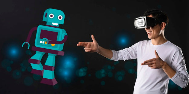 Technology Concept With Robot Illustration Psd