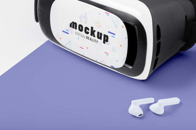Technology Concept With Vr Glasses Mockup Psd