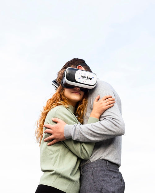 Technology Concept With Vr Glasses Mockup Psd