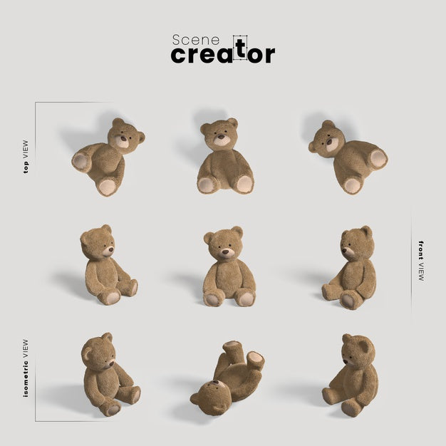 Teddy Bear Scene Creator Psd