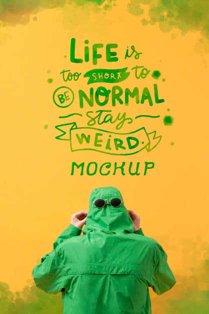 Teen With Watercolor Quote Mock-Up Psd